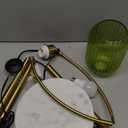 COTTHOS Floor Lamp for Living Room, Modern Gold Lamp with Ribbed Glass Lampshade Marble Base, 68 Glass Tall Lamp with Remote Control and Pedal Switch for Bedroom (6000K LED Bulb Included)