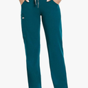 COMENII Scrubs for Women, Knit Yoga Waistband Straight Leg Cargo Pants, Classic Fit Womens Scrubs Pants