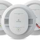 Kidde Smoke and Carbon Monoxide Detector, Hardwired with AA Battery Backup, Voice Alerts, Interconnectable, LED Status Lights, 85 dB Alarm, 5-inches, 30CUAR-V, 3 Pack