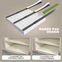 Seinloes 4 Pack Pull Out Cabinet Organizer 21" Deep,Full Extension 3 Slide Rails Slide Out Drawers With Raising Pad for Framed Cabinets,Expandable Width (12.3"-20.5"),No Drill Roll Out Shelves,White