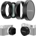 Freewell CPL/Black Diffusion Mist (1/4) Filter Kit with Lens Hood for Fuji X100 Series (X100VI, X100V,X100T, X100F, X100S, X100) (Black)