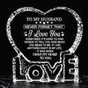 Ithmahco Fathers Day Birthday Gifts for Husband from Wife, Father's Day for Husband, I Love You Gifts for Him from Wife, Personalized Wedding Anniversary Crystal Presents for Him