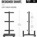Weight Tree with 4 Lockable Casters, Weight Plate Rack for Olympic Plates
