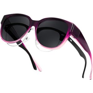 FEISEDY Fit Over Glasses Polarized Sunglasses, UV400 Protection for Driving & Outdoor Activities B0328