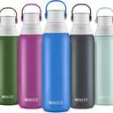 Brita Stainless Steel Premium Filtering Water Bottle, BPA-Free, Reusable, Insulated, Replaces 300 Plastic Water Bottles, Filter Lasts 2 Months or 40 Gallons, Includes 1 Filter, Rose - 20 oz