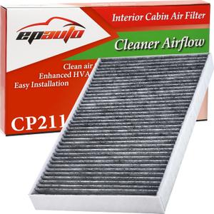 EPAuto CP211 (CF12211) Cabin Air Filter with Activated Carbon, Replacement for Audi Q5, Q7, A4, A5, Q8, RS, S, Sportback, Quattro, and e-tron Fits Select Models 20172025