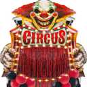 JOYIN Halloween Clown Circus Carnival Theme Decorations Kit, Decorations for SUV with LED Light and Balloon, Clown Trunk or Treat Decor for Halloween Party Car Garage Door Yard Archway Outdoor Decor