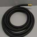 Leader Garden Hose 15ft x 5/8", Heavy Duty Short Water Hose, Male to Female Fittings, Five Layered Braiding for Durability, 1000PSI Burst, 200PSI Working (Black)