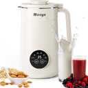 8 in 1 Automatic Nut Milk Maker Machine,35oz Multi-Functional Soy Milk Maker with 10 Blades, Plant-Based, Oat, Almond, Dairy Free Beverages with 12h Timer, Heating, Auto-clean, Keep Warm 2h (White)