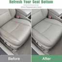 FZJDSD Gray Driver and Passenger Side Bottom and Top Lean Back Microfiber Leather Replacement Seat Covers & Armrest Cover Compatible with Lexus RX330 RX350 RX400 2004 2005 2006 2007 2008 2009