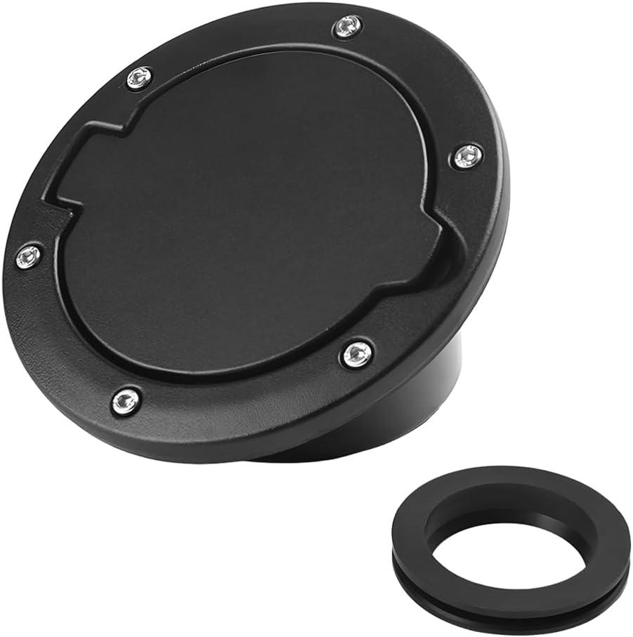 Car Fuel Filler Door Gas Tank Cap, Heavy Duty Vehicle Fuel Filler Tank Door Cover, Automotive Exterior Protection Accessories, Compatible with Wrangler JK 2/4 Door