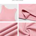 GKBK Tank Top for Women Built in Bra High Neck Ribbed Basics Tops Racerback Fitted Bra Tanks Pink XL (Pink, XL)