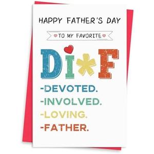 xiangqiankan Funny Father's Day Card for Husband Boyfriend, Humor Fathers Day Card Gifts from Wife Girlfriend, Perfect Gifts for Him, Premium Quality, Blank Inside, 5 x 8 inches Pack Of 3