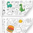 2 Pcs Children's Drawing Roll, Coloring Paper Roll for Kids, 118×11.8 Inch Sticky DIY Painting Drawing Paper Rolls for Toddler, Christmas Gift, Wall Coloring Paper Stickers
