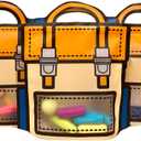 Trendybag Orange and Purple Top-Handle Party Goodie Bags, Grip n' Seal Gift With Stand-up Bottom, Birthday, 20 Pcs (Small, Orange) (20 Count (Pack of 1))