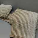 BSICPRO Bathroom Rugs and Mats Sets, 2 Piece Thick Absorbent Chenille Bath Mat Rug Set Non Slip, Soft Shaggy Bath Room Floor Mats for Bathroom, Machine Washable (Beige, 24" x 70" Plus 20" x 32")