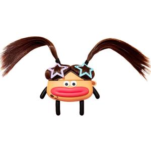 YAKVOOK for AirPods 4 Case,Cute 3D Cartoon Ugly Girl Sausage Mouth AirPods 4 4rd Generation Cover Kawaii Soft Silicone Protective Cover with Keychain Shockproof Charging Case Girls Women