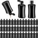 Domensi 100 Pcs 3.4 oz Black Travel Squeeze Bottles with Lids