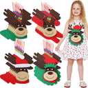 Yuxung 24 Sets Christmas Craft Kits DIY Christmas 
Reindeer 
 Necklace Crafts Kit Xmas Foam Crafts Christmas Holiday Gifts Party Favor Classroom Activities