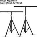 U`King DJ Light Stand for Par Lights - Adjustable Height T-Bar Light Stand, Quick Setup for Stage, DJ Parties, and Concerts
