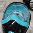 Full Face Snorkel Mask, Snorkeling Gear for Adults Kids with Latest Dry Top Breathing System and Detachable Camera Mount, with 180 Degree Panoramic View (Large-X-Large, Black Green+Black)