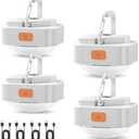 Rechargeable Camping Lights FLY2SKY 4Pcs White Tent Lights Mini Flashlight Portable LED Camping Lantern Survival Gear Camping Accessories for Hiking Backpacking Fishing Hurricane Emergency Outage