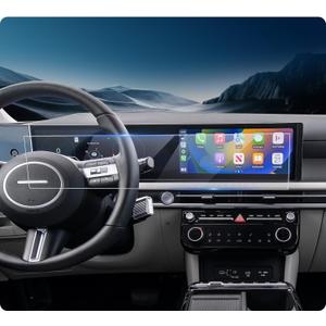LUWU 2025 Tucson Screen Protector Compatible with 2025 Hyundai Tucson Accessories 2025 Tucson SE/SEL/SEL Convenience/XRT/Limited/Blue/N Line 2025 Tucson Hybrid Tempered Glass Touchscreen 12.3Inch