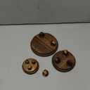 Amyhill 3 Pcs 5/4/3 Inch Wooden Risers for Display Wood Pedestal Stand Mini Tray Stand Round Wooden Pedestal Holder Rustic Buffet Cake Riser for Decor Tiered Tray Decor Home Kitchen(Brown)