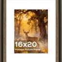 Golden State Art 16x20 Antique Black Gold Picture Frame Mat for 11x14