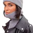 Winter Neck Warmer Scarf Neck Gaiter for Men Women, Windproof Neck Warmer Ski, Tube Circle Neck Scarves (Gray)