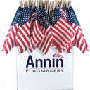 Annin Flagmakers 41294 8" x 12" USA / American Hand Flag - Quantity 9696