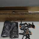 EMART Backdrop Stand 10x8.5ft(WxH) Photo Studio Adjustable Background Stand Support Kit with 2 Crossbars, 8 Backdrop Clamps, 2 Sandbags and Carrying Bag for Parties Events Decoration (Black)