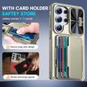 GooseBox for Samsung Galaxy S26 Ultra Case Wallet with RFID [Cards Holder][Camera Cover][Edge Raised] Full Body Shockproof Silicone Protective Phone Case for Galaxy S26 Ultra 2026 (Natural Titanium)