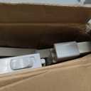 Ostutry 53in Extra Tall Cat Gate for Doorway No Drilling 29.5-40.1in Wide Dog Gate with Cat Door Pressure Mounted Walk Through Pet Gate (White)