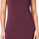 BAMBOO COOL Womens Sleeveless Nightgown Soft Lightweight Nightshirts Sleep Dress Wide Strap Summer Sleepshirt (Medium, Mulberry)