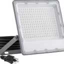 WeDo LED Flood Light 200W Equivalent 150W Plug-in Outdoor Spotlight, 6500K Bright Daylight, IP65 Waterproof Security Light for Driveway, Building, Warehouse, Front Yard