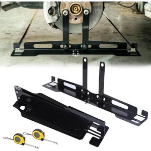 2025 Upgraded Wheel Alignment Tool with Heavy-Duty Steel Design & Enhanced Compatibility, A Pair of Collapsible Toe Alignment Tool Plates, Measurements for Truck, SUV Vehicle (2 Tape Measure)