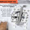 Upgraded Dryer Heating Element Coils Kit WE11X10007 WE11M23 with 6 Ceramics Insulators & 2 Coils - Compatiable with GE Hotpoint Dryer Replaces Part AP2620171 824395 AH265605 EA265605 PS265605