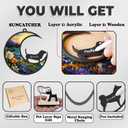 vinatimes 6'' Fox Terrier Dog Memorial Suncatcher Personalized Dog Name Ornament Sympathy Gifts for Dog Lovers Pet Bereavement Present Dog Remembrance Keepsake Window Car Hanging SCD-B2-6-02