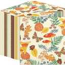 Talking Tables 100 x Disposable Fall Paper Napkins - Made in USA -2ply Recyclable Disposable Bulk Serviettes Decoupage Autumnal Patterned Napkin Thanksgiving Harvest Woodland Mushrooms Christmas