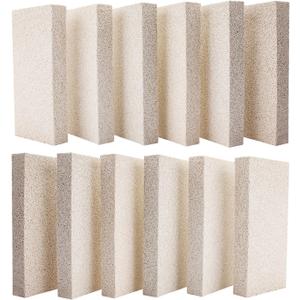 12 Pieces Insulating Fire Brick for Ovens, Kilns, Blacksmith, Fireplaces, Forges 9" x 4.5" x 1.25" 2300F Rated Insulating Fire Bricks