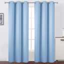 LEMOMO Sky Blue Thermal Blackout Curtains/42 x 95 Inch/Set of 2 Panels Room Darkening Curtains for Bedroom