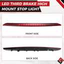 ISINSWIFT Third Brake Light,3rd Brake Light Assembly fit for Ford Edge 2015-2024, High Mount Stop Light FT4Z13A613A Stop Light Lamp