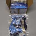 RUBFAC 144pcs Blue Balloons Arch Garland Kit, 18/12/10/5 Inch Blue White and Silver Party Balloons Silver Confetti Latex Balloons for Birthday Wedding Baby Shower Deorations