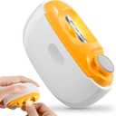 Electric Nail Clipper - 2 in 1 Smart Electric Nail Clippers for Seniors, Adults, Baby, Children, Polishing Clipper with LED Light, 2 Adjustable Speeds, USB Rechargeable Electric Nail Trimmer (White)