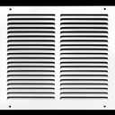 HVAC Premium 12'' x 8'' [Duct Opening] Flat Stamped Steel Return Air Grille - Sidewall and Ceiling - HVAC Vent Duct Cover - White [Outer Dimensions: 13.75''w X 9.75''h]