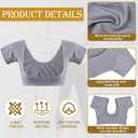 Zhanmai 3 Pcs Underarm Sweat Vest Armpit Sweat Proof Pads for Under Armpits Underarm Proof Pads for Women (L)