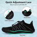 Hike Barefoot Water Shoes for Women Men Footwear, Quick Dry Wide Toe Box Pro Beach Swim Athletic Sports Shoes, Non-Slip Lightweight Aqua Shoe for Pool Hiking Walking Kayaking Diving Surfing (A3 Black)
