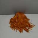 incohair Dark Orange Wig Side Part Short Curly Bob Wig Orange Synthetic for Cosplay Halloween Party or Daily Use