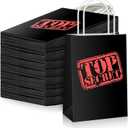 Lincia 32 Pcs Top Secret Spy Party Favors Bags Mysterious Secret Agent Goody Kraft Paper Treat Bags with Handles Mystery Spy Theme Birthday Party Supplies Escape Room Event Decorations
